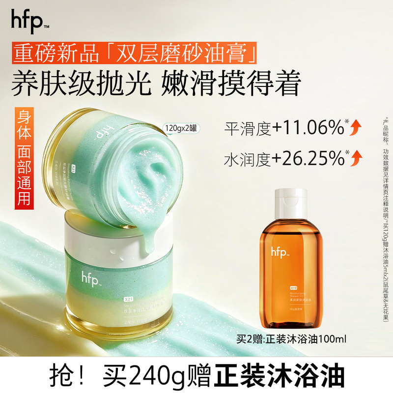 Hfp Scrub with Fruit Acid for Smooth Exfoliation, Facial and Body Improvement, Keratosis Pilaris Treatment, Oil Control, and Cleansing