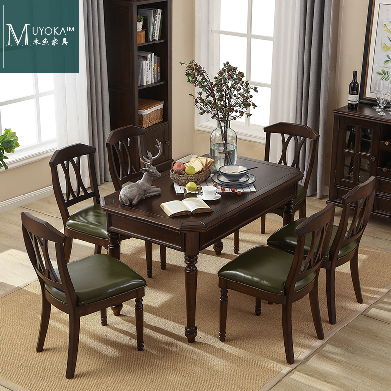 American Solid Wood Table Solid American Country Table Catering and Chair Combined with a minimal dining table