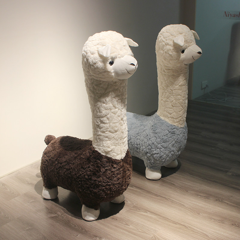 Art children's cartoon alpaca animal seat living room creative designer homestay bedroom exhibition hall model room furniture
