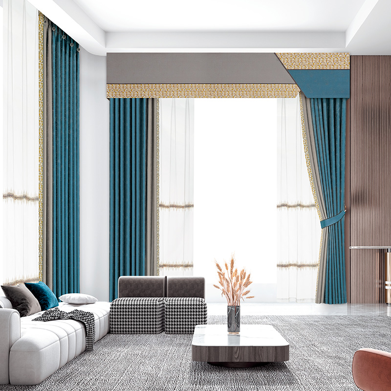 2021 New products Custom curtains Brief minimalist modern Living room Bedroom floating windows All-shading curtains Insulated Curtains Satin