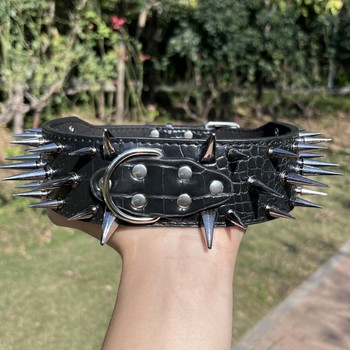 Rivet Dog Collar for Medium and Large Dogs, Bully Collar, Spiked Collar, Anti-Bite Collar for Shepherd Dogs, Spiked Dog Collar