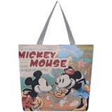 Шоппер для отдыха, сумка на одно плечо, барсетка, льняная сумка, мультяшный тканевый мешок, с вышивкой