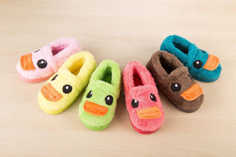 Chaussons enfants en suède pour hiver - semelle caoutchouc - Ref 1006128 Image 7