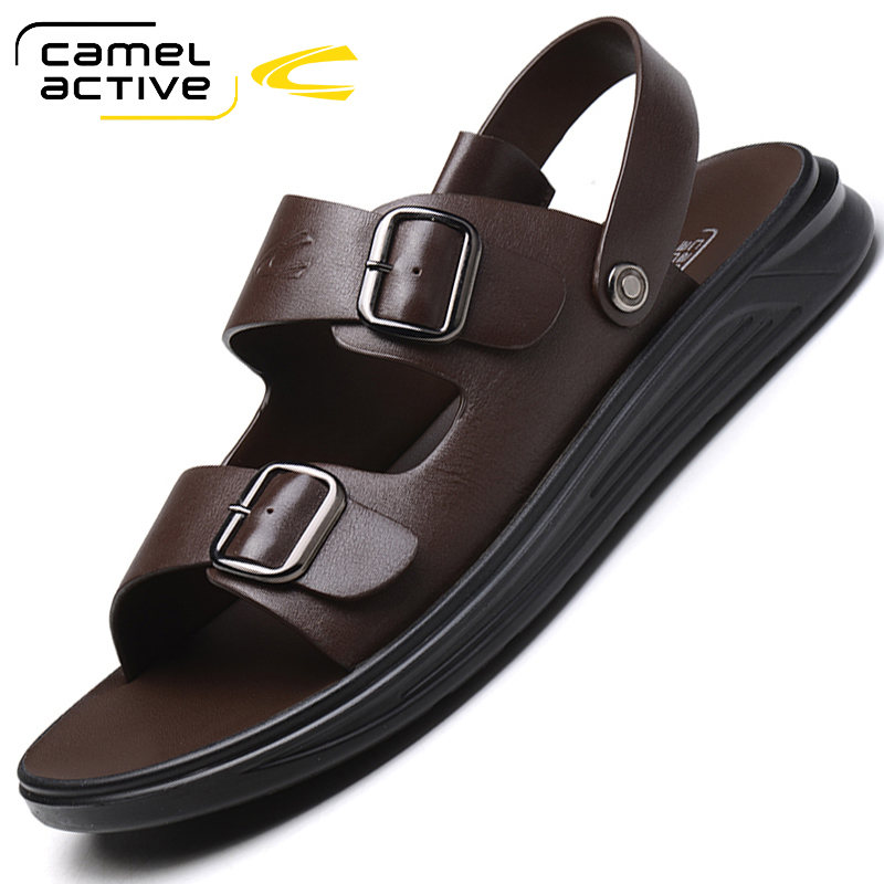 German Camel Dynamic Official Flagship Store Officer Net Sandals Men Genuine Leather Summer 2022 Cool Slippers Casual Beach Shoes-Taobao