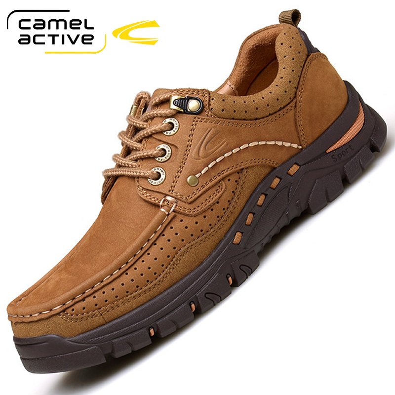 German Camel Dynamic Official Flagship Store Official Website Men's Shoes Autumn Leather Men's Outdoor Casual Leather Shoes Trendy Shoes