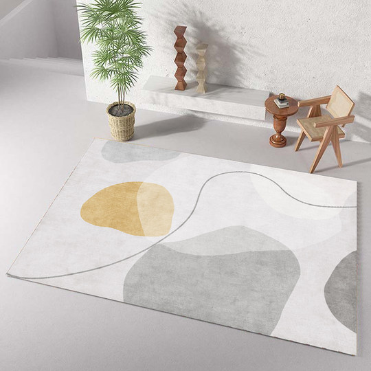 北欧insPVC可擦洗皮革地垫免洗地毯客厅2022新款防水免洗卧室pu