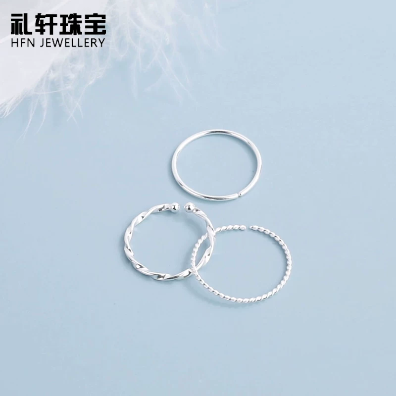 Small design fashionable ring, silver 999 sample, simple and elegant design
