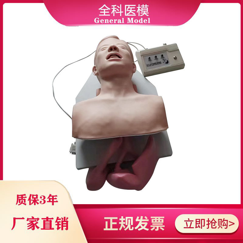 现货可发电子人体气管插管训练模型提示鼻饲瞳孔示教模拟人