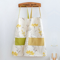 Apron home kitchen cotton linen Nordic Korean overalls Net Red Apron ladies fashion skirt hipster