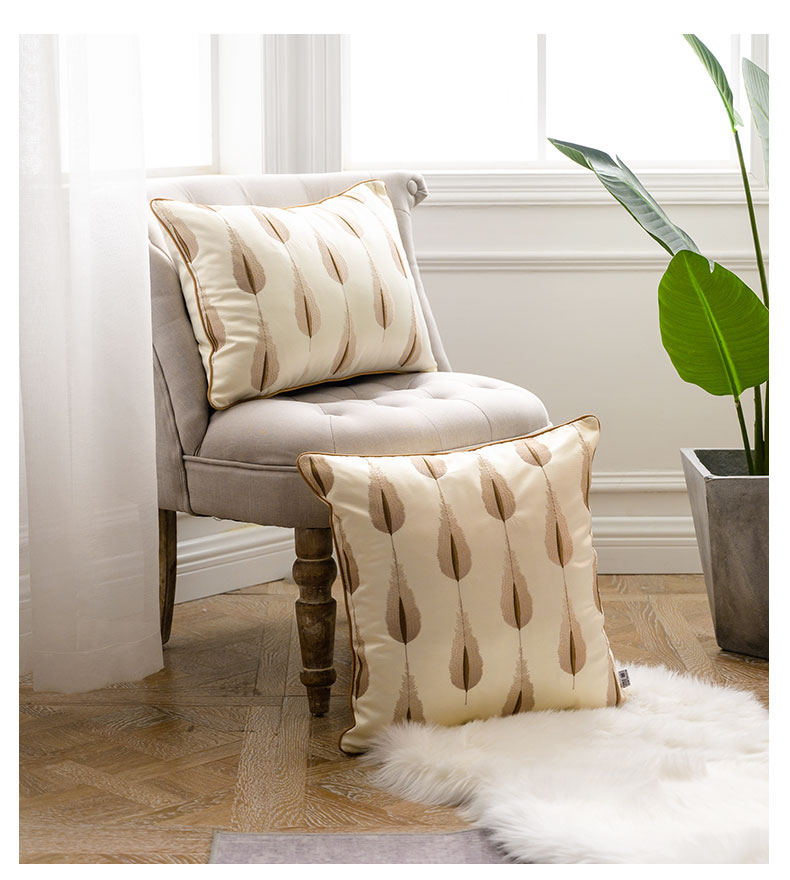 Đệm sofa phòng khách Châu Âu sang trọng lớn trở lại ánh sáng sang trọng thêu gối không có lõi mô hình phòng đơn giản - Trở lại đệm / Bolsters gối và mền 2 trong 1