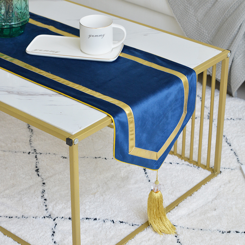 Table flag simple modern light luxury high-end Nordic western table bunting table cloth long high-end fabric customization