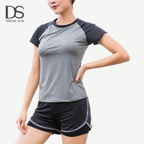 Yoga Sportswear Sports Suit Women Spring Summer New Fitness Room Running Suit Nets Red Casual Loose Speed Dry Clothes Beginners