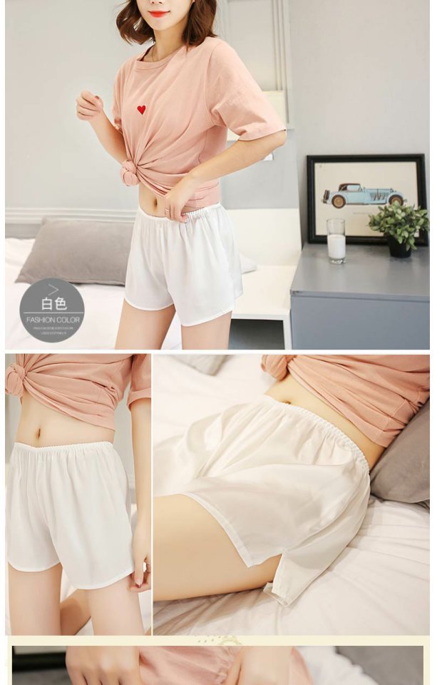Quần ren chống sáng an toàn cho nữ mùa hè mỏng mặc XL satin lỏng xà cạp ba điểm quần short - Quần tây thường legging nữ