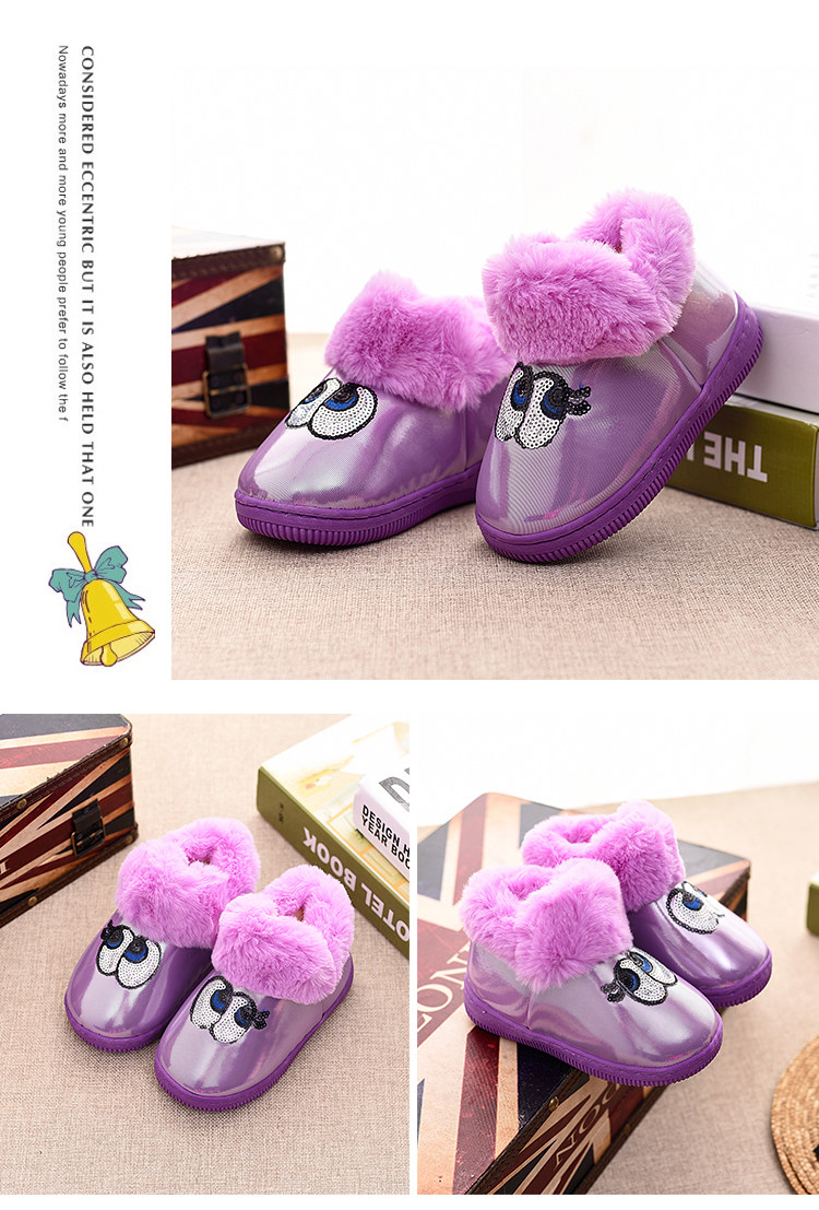 Chaussons enfants en autre pour hiver - semelle caoutchouc antidérapant - Ref 1004798 Image 15