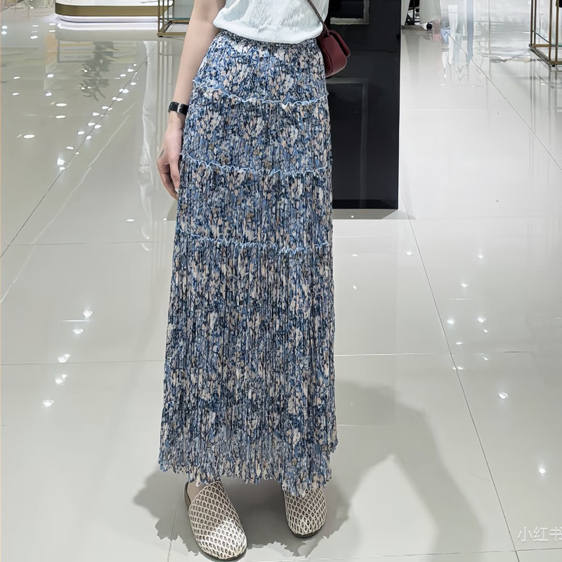 Ama's Official Website Women's Clothing 2026 Summer New Authentic Fashion High-Waisted Chiffon Floral Mid-Length Skirt 520136 Ama's Official Website Women's Clothing 2026 Summer New Authentic Fashion High-Waisted Chiffon Floral Mid-Length Skirt 520136
