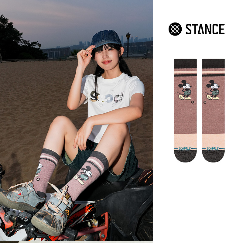 Stance Disney 556 Mid-Calf Casual Socks Mickey Minnie Mickey Mouse Donald Duck Unisex Couple Cartoon Socks