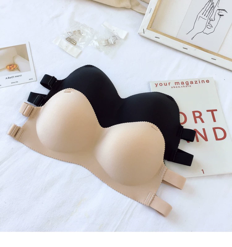 Một bên vai áo ngực vô hình áo ngực phần mỏng siêu mỏng dán ngực ngực ngực lớn ống nhỏ hàng đầu nữ đồ lót mùa hè