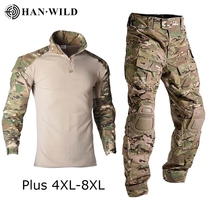  War wolf with the same spring and summer long-sleeved camouflage frog suit black T-shirt frog suit python pattern camouflage suit male frogman suit wear-resistant wild