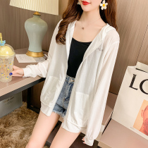 oioi mmlg hooded sunscreen dress womens summer Thin Ice Silk breathable light solid color cardigan long sleeve jacket ins ins