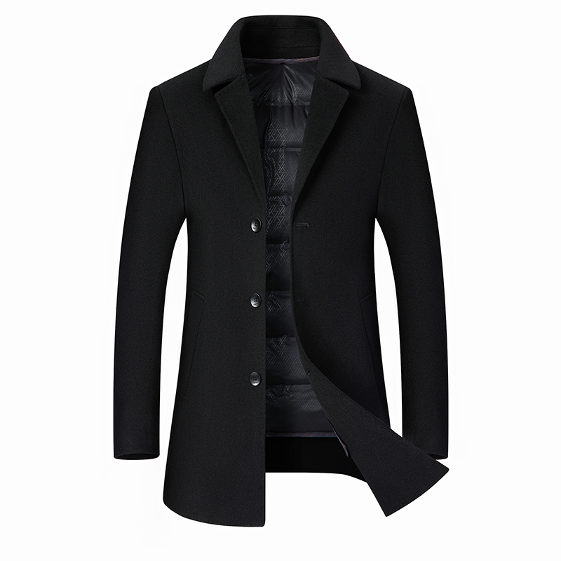 Double-sided wool Son Big Coat Men's Mid-Winter Thickened down Neri fur coats Business casual weaters