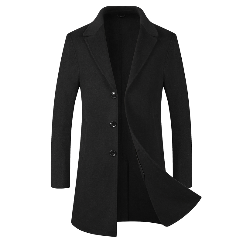 Double-sided cashmere-free coat men's Korean casual wool woolen coat 2021 autumn and winter new fashion woolen coat