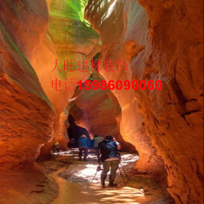 Cement imitation red rock rock climbing outdoor park scenic spot cement imitation wood peel box outdoor indoor rockery