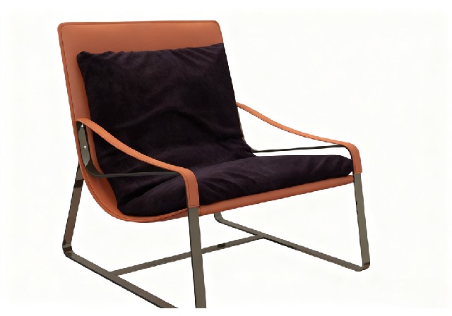 【3D模型】橙紫撞色休闲椅 3D 模型-PoseAe