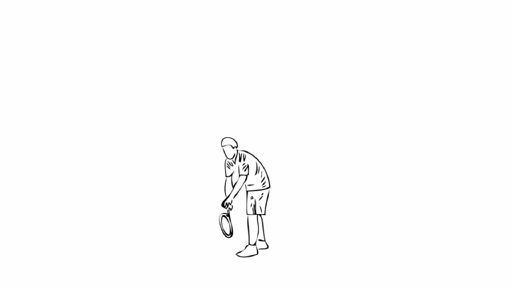 【实拍视频】网球素描手绘动画发球-PoseAe视频创意库