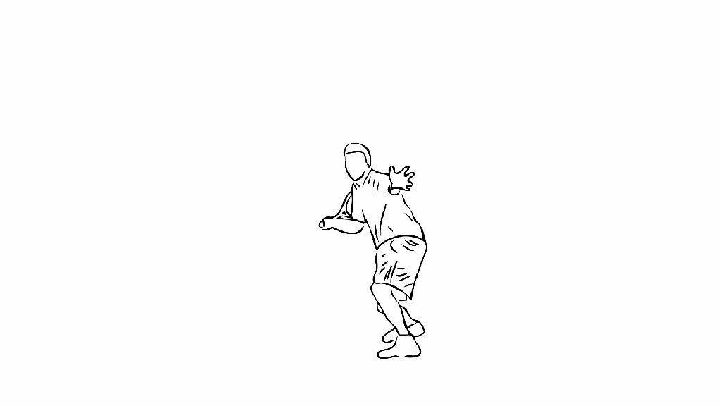【实拍视频】带通道的网球素描手绘动画击球03-PoseAe视频创意库