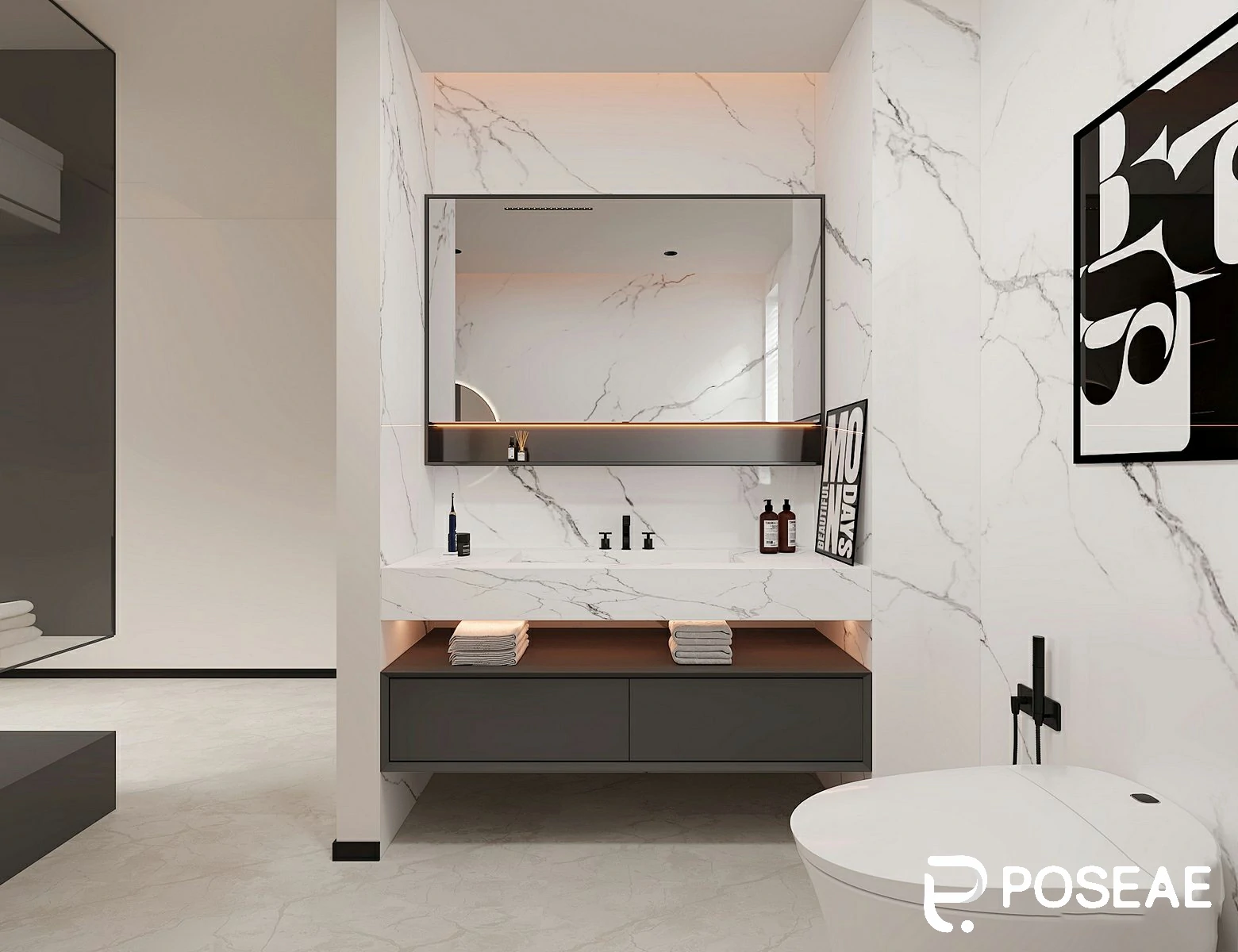 图片[2]-【3D模型】浅色系卧室（带大衣柜）3DMAX 模型-PoseAe视频创意库