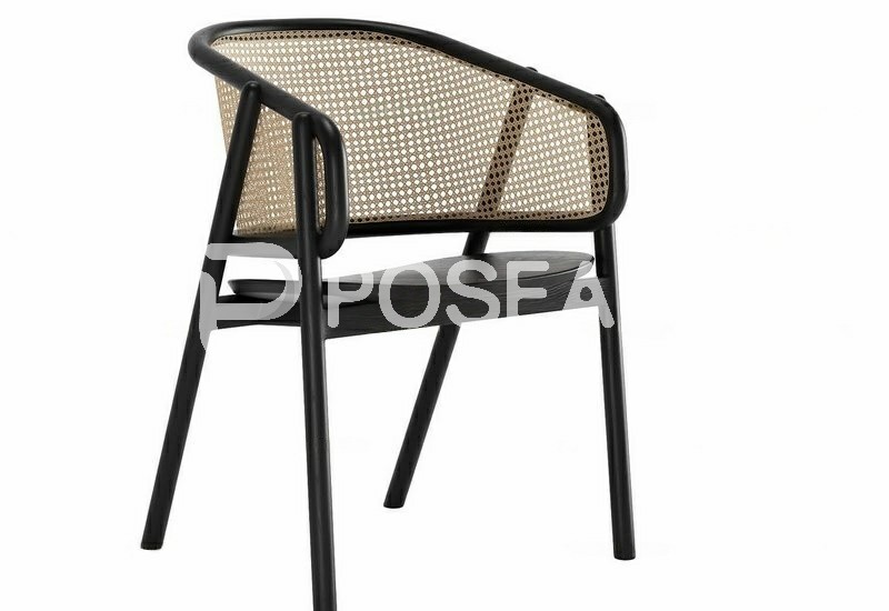 图片[1]-【3D模型】黑框藤编休闲椅 3D 模型-PoseAe视频创意库