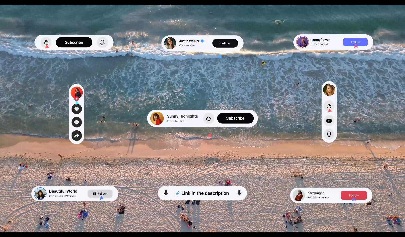 【PR模板】简介社交媒体订阅元素PR模板-PoseAe