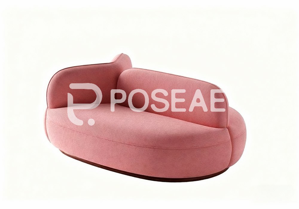 图片[1]-【3D模型】粉色弧形创意沙发 3D 模型-PoseAe视频创意库