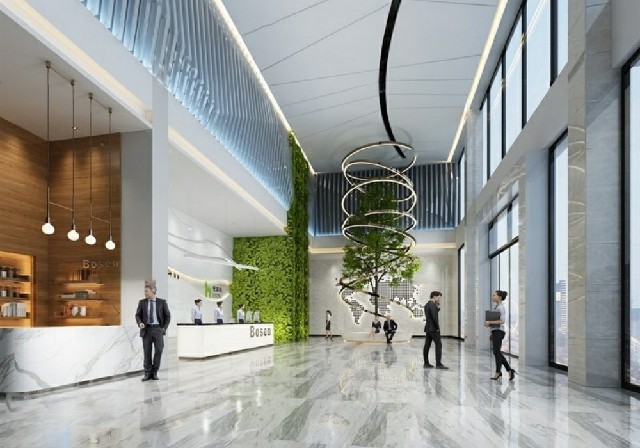 【3D模型】企业一楼大厅大厦 3D 模型-PoseAe