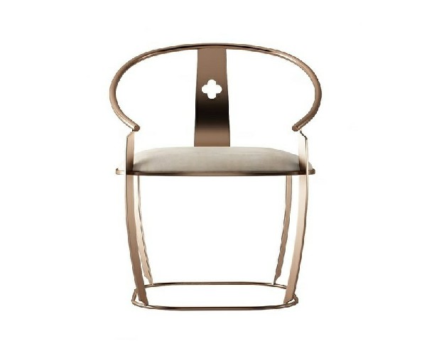 【3D模型】新中式金属休闲椅 3D 模型-PoseAe