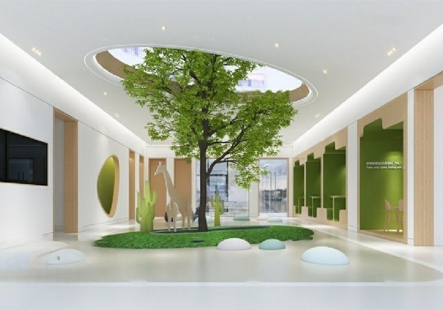 【3D模型】童趣自然风儿童大厅 3D 模型-PoseAe