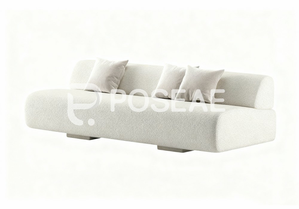 【3D模型】简约白色布艺沙发模型-PoseAe