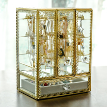 Desktop dust-proof rack glass jewelry jewelry box vintage necklace rack earrings earrings stud hanger jewelry