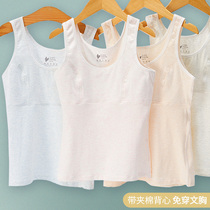 girls' pure cotton vest underwear elementary schoolgirls' puberty children's bra thermal girls' stage 1 autumn