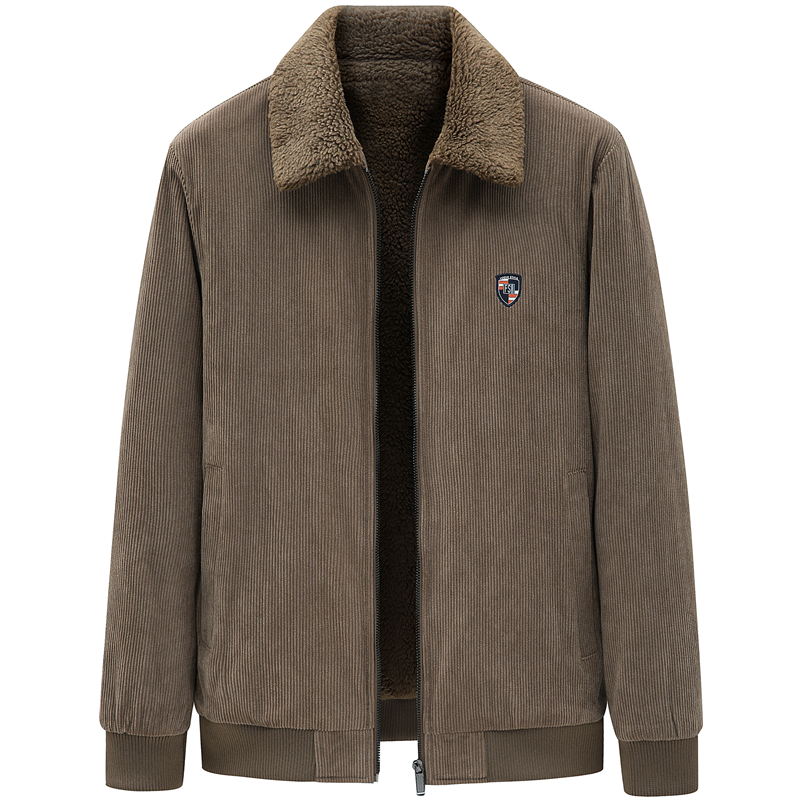 Corvey jacket man spring and autumn heating warm daddy winter lamb wool cotton high-end men's coat