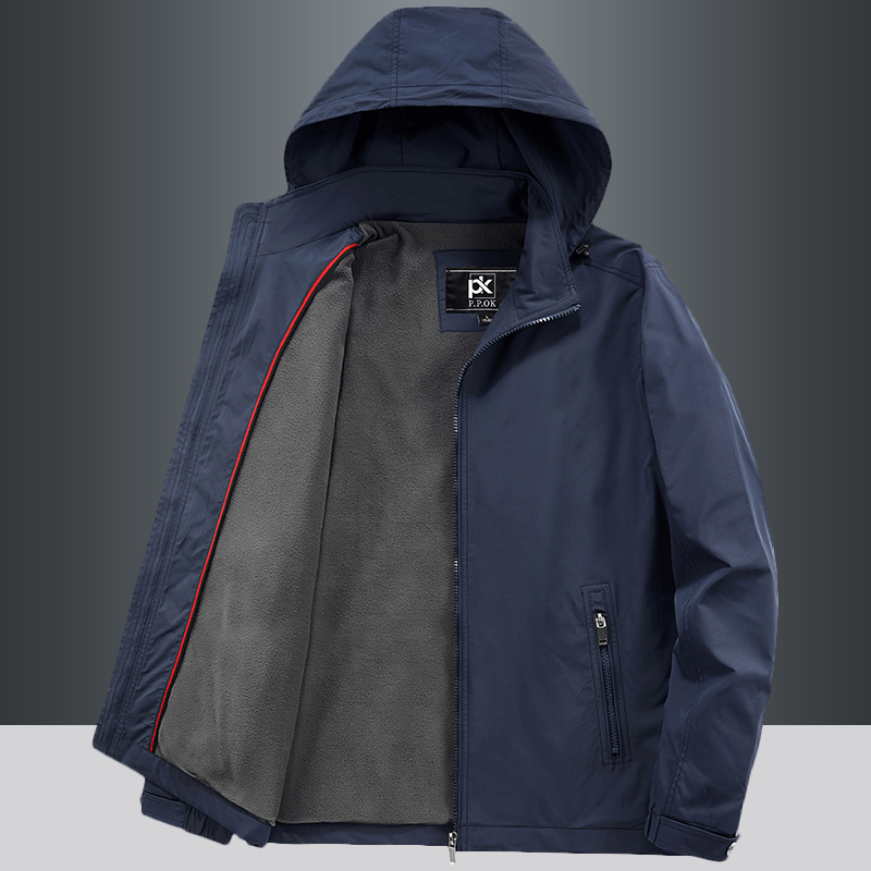 Spring and autumn casual thin velvet jacket male loose large-scale industrial outdoor hundred and fever coat in thick wind defense