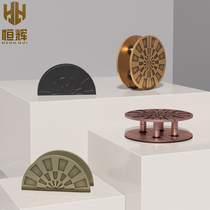 Chinese ancient bronze semi-circle large door handle glass door imitation antique door handle custom pushing sliding door wooden door round door handle