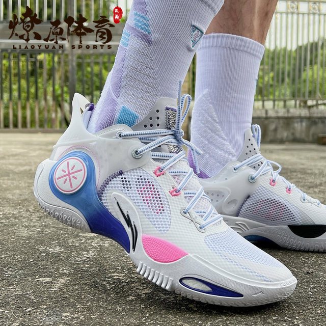 Li-Ning Wade Fission 8 Technology ເກີບບ້ວງມາດຕະຖານສີຂາວ ABPT029-11