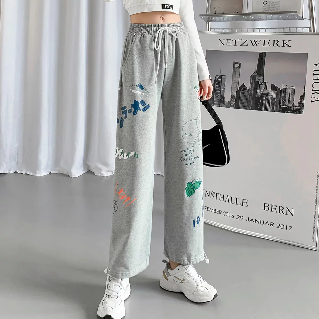 Твидовые брюки Tide, принты рук и ног, коллекция 2021 года, свободный прямой крой