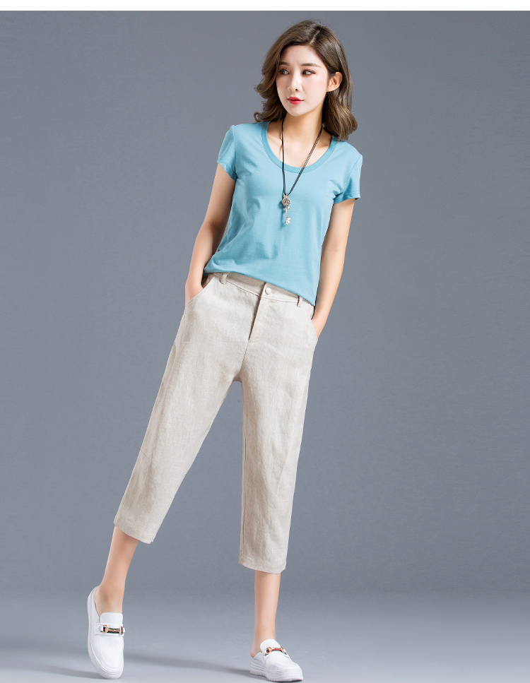 Quần cotton lụa tơ tằm nữ cắt cúp quần 2019 quần nữ mùa hè mới - Quần Harem quần tây công sở