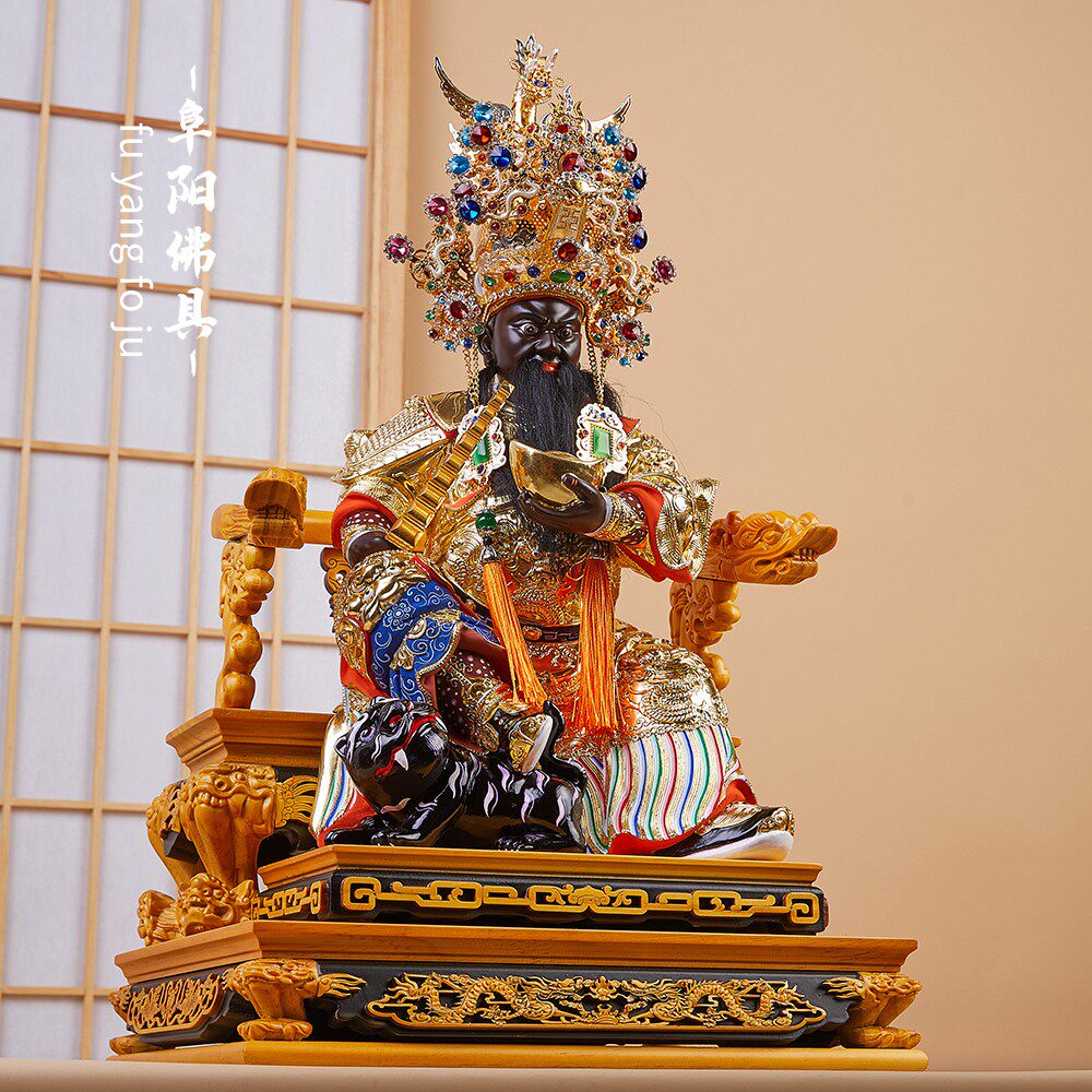 泉州手工木雕保生大帝神像中式風格家用供奉可客製化木雕神像-Taobao-Tmall