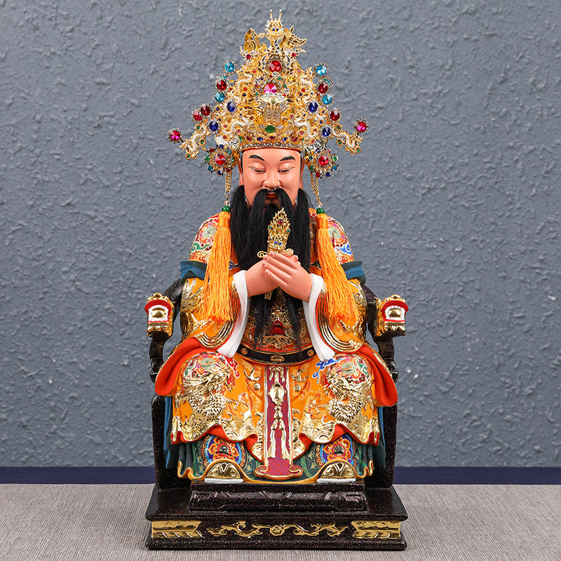 泉州手工木雕保生大帝神像中式風格家用供奉可客製化木雕神像-Taobao-Tmall