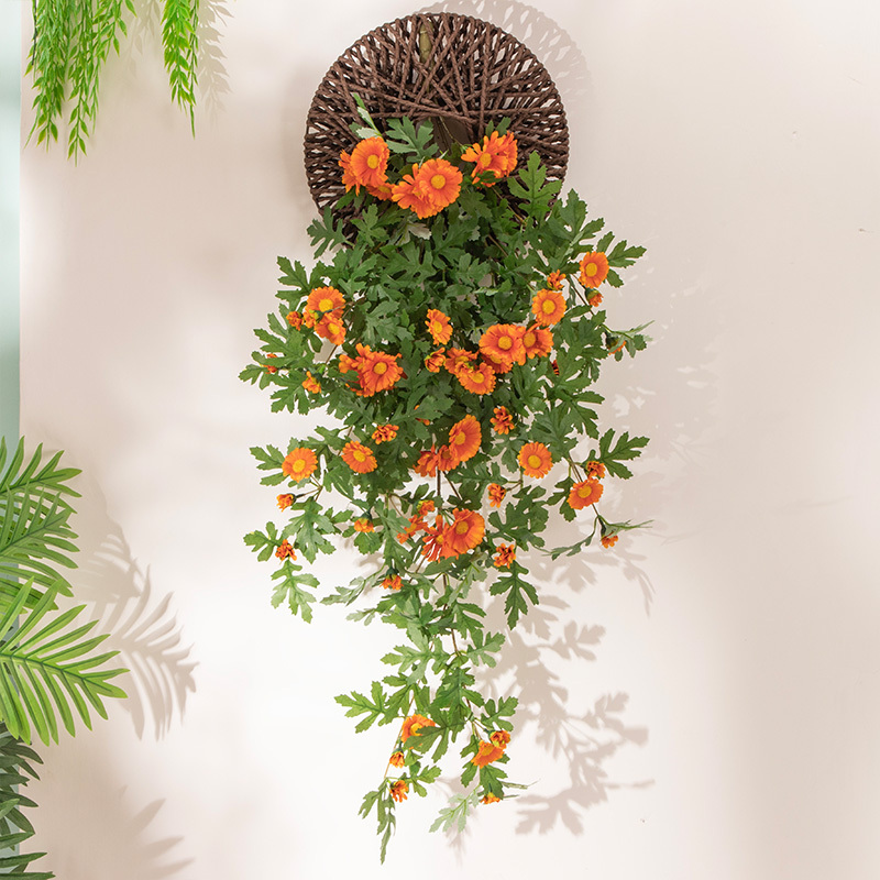 Decorative Wall-Hanging Green Plants, Artificial Sunflower Vines, Living Room Fake Flowers, Wall-Hanging Plants, Hanging Indoor Decorations