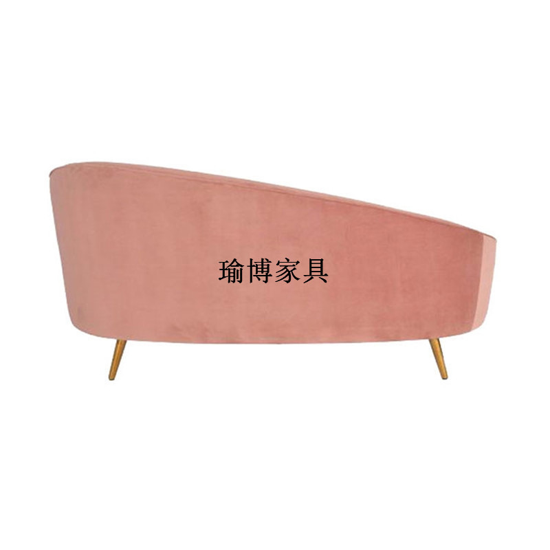 Sofa nhỏ màu đỏ đôi lười biếng căn hộ nhỏ Bắc Âu ánh sáng sang trọng phòng khách cửa hàng quần áo màu hồng chaise longue phòng chờ ghế - Ghế sô pha sofa nhỏ
