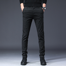 2022 New Pants Men's Autumn Winter Wool Grinding Slim Versatile Straight Winter Suit Pants Men's Casual Trousers